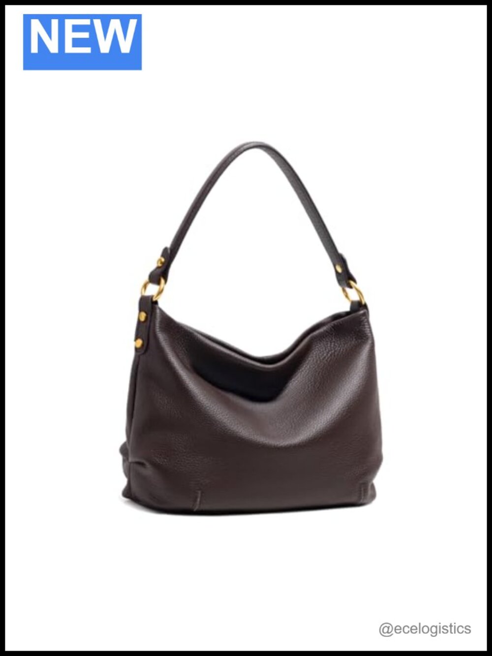 Genuine Leather Hobo Shoulder Bag Crossbody Purse Soft Top-Grain Women Handbag
